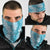Blue Puakenikeni and Maile Lei Neck Gaiter Hawaiian Style Tribal Tapa Double Strand Lei - Polynesian Pride