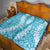 Blue Puakenikeni and Maile Lei Quilt Hawaiian Style Tribal Tapa Double Strand Lei