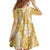 Gold Puakenikeni and Maile Lei Family Matching Off Shoulder Short Dress and Hawaiian Shirt Hawaiian Style Tribal Tapa Double Strand Lei