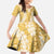 Gold Puakenikeni and Maile Lei Family Matching Tank Maxi Dress and Hawaiian Shirt Hawaiian Style Tribal Tapa Double Strand Lei