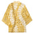 Gold Puakenikeni and Maile Lei Kimono Hawaiian Style Tribal Tapa Double Strand Lei - Polynesian Pride