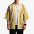 Gold Puakenikeni and Maile Lei Kimono Hawaiian Style Tribal Tapa Double Strand Lei - Polynesian Pride