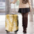 Gold Puakenikeni and Maile Lei Luggage Cover Hawaiian Style Tribal Tapa Double Strand Lei