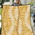 Gold Puakenikeni and Maile Lei Quilt Hawaiian Style Tribal Tapa Double Strand Lei