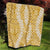 Gold Puakenikeni and Maile Lei Quilt Hawaiian Style Tribal Tapa Double Strand Lei