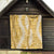 Gold Puakenikeni and Maile Lei Quilt Hawaiian Style Tribal Tapa Double Strand Lei