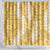 Gold Puakenikeni and Maile Lei Shower Curtain Hawaiian Style Tribal Tapa Double Strand Lei
