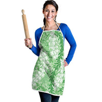 Green Puakenikeni and Maile Lei Apron Hawaiian Style Tribal Tapa Double Strand Lei - Polynesian Pride