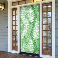 Green Puakenikeni and Maile Lei Door Cover Hawaiian Style Tribal Tapa Double Strand Lei - Polynesian Pride