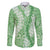Green Puakenikeni and Maile Lei Family Matching Puletasi and Hawaiian Shirt Hawaiian Style Tribal Tapa Double Strand Lei