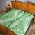 Green Puakenikeni and Maile Lei Quilt Hawaiian Style Tribal Tapa Double Strand Lei
