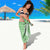 Green Puakenikeni and Maile Lei Sarong Hawaiian Style Tribal Tapa Double Strand Lei