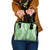 Green Puakenikeni and Maile Lei Shoulder Handbag Hawaiian Style Tribal Tapa Double Strand Lei