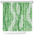 Green Puakenikeni and Maile Lei Shower Curtain Hawaiian Style Tribal Tapa Double Strand Lei