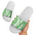 Green Puakenikeni and Maile Lei Slide Sandals Hawaiian Style Tribal Tapa Double Strand Lei - Polynesian Pride