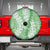 Green Puakenikeni and Maile Lei Spare Tire Cover Hawaiian Style Tribal Tapa Double Strand Lei