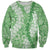 Green Puakenikeni and Maile Lei Sweatshirt Hawaiian Style Tribal Tapa Double Strand Lei