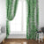 Green Puakenikeni and Maile Lei Window Curtain Hawaiian Style Tribal Tapa Double Strand Lei