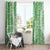 Green Puakenikeni and Maile Lei Window Curtain Hawaiian Style Tribal Tapa Double Strand Lei