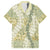 Vintage Puakenikeni and Maile Lei Family Matching Off Shoulder Short Dress and Hawaiian Shirt Hawaiian Style Tribal Tapa Double Strand Lei