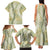 Vintage Puakenikeni and Maile Lei Family Matching Tank Maxi Dress and Hawaiian Shirt Hawaiian Style Tribal Tapa Double Strand Lei