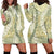 Vintage Puakenikeni and Maile Lei Hoodie Dress Hawaiian Style Tribal Tapa Double Strand Lei