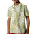 Vintage Puakenikeni and Maile Lei Kid Polo Shirt Hawaiian Style Tribal Tapa Double Strand Lei