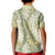 Vintage Puakenikeni and Maile Lei Kid Polo Shirt Hawaiian Style Tribal Tapa Double Strand Lei