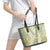 Vintage Puakenikeni and Maile Lei Leather Tote Bag Hawaiian Style Tribal Tapa Double Strand Lei