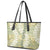 Vintage Puakenikeni and Maile Lei Leather Tote Bag Hawaiian Style Tribal Tapa Double Strand Lei