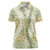 Vintage Puakenikeni and Maile Lei Women Polo Shirt Hawaiian Style Tribal Tapa Double Strand Lei