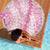 Pink Puakenikeni and Maile Lei Beach Blanket Hawaiian Style Tribal Tapa Double Strand Lei