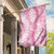 Pink Puakenikeni and Maile Lei Garden Flag Hawaiian Style Tribal Tapa Double Strand Lei