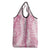 Pink Puakenikeni and Maile Lei Grocery Bag Hawaiian Style Tribal Tapa Double Strand Lei