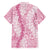 Pink Puakenikeni and Maile Lei Hawaiian Shirt Hawaiian Style Tribal Tapa Double Strand Lei