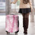 Pink Puakenikeni and Maile Lei Luggage Cover Hawaiian Style Tribal Tapa Double Strand Lei