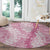 Pink Puakenikeni and Maile Lei Round Carpet Hawaiian Style Tribal Tapa Double Strand Lei
