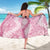 Pink Puakenikeni and Maile Lei Sarong Hawaiian Style Tribal Tapa Double Strand Lei