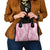 Pink Puakenikeni and Maile Lei Shoulder Handbag Hawaiian Style Tribal Tapa Double Strand Lei