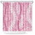 Pink Puakenikeni and Maile Lei Shower Curtain Hawaiian Style Tribal Tapa Double Strand Lei