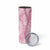Pink Puakenikeni and Maile Lei Skinny Tumbler Hawaiian Style Tribal Tapa Double Strand Lei