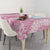 Pink Puakenikeni and Maile Lei Tablecloth Hawaiian Style Tribal Tapa Double Strand Lei