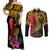Personalised Papua New Guinea Rugby Couples Matching Off Shoulder Maxi Dress and Long Sleeve Button Shirt PNG Kumuls Champions Pacific Bowl LT9 Gold - Polynesian Pride