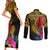 Personalised Papua New Guinea Rugby Couples Matching Short Sleeve Bodycon Dress and Long Sleeve Button Shirt PNG Kumuls Champions Pacific Bowl LT9 - Polynesian Pride