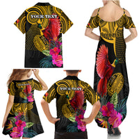 Personalised Papua New Guinea Rugby Family Matching Summer Maxi Dress and Hawaiian Shirt PNG Kumuls Champions Pacific Bowl LT9 - Polynesian Pride