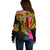 Personalised Papua New Guinea Rugby Off Shoulder Sweater PNG Kumuls Champions Pacific Bowl LT9 - Polynesian Pride