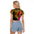 Personalised Papua New Guinea Rugby Raglan Cropped T Shirt PNG Kumuls Champions Pacific Bowl LT9 - Polynesian Pride