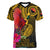 Personalised Papua New Guinea Rugby Women V Neck T Shirt PNG Kumuls Champions Pacific Bowl LT9 Female Gold - Polynesian Pride