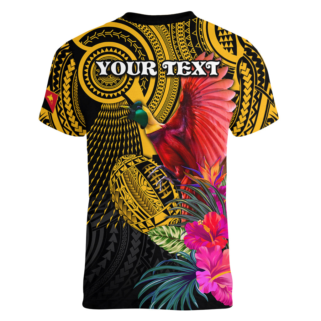 Personalised Papua New Guinea Rugby Women V Neck T Shirt PNG Kumuls Champions Pacific Bowl LT9 - Polynesian Pride