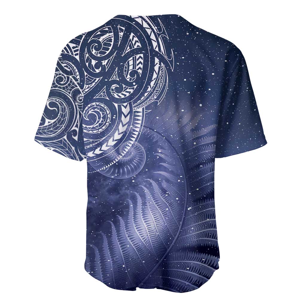 New Zealand Galaxy Fern Baseball Jersey LT9 - Polynesian Pride